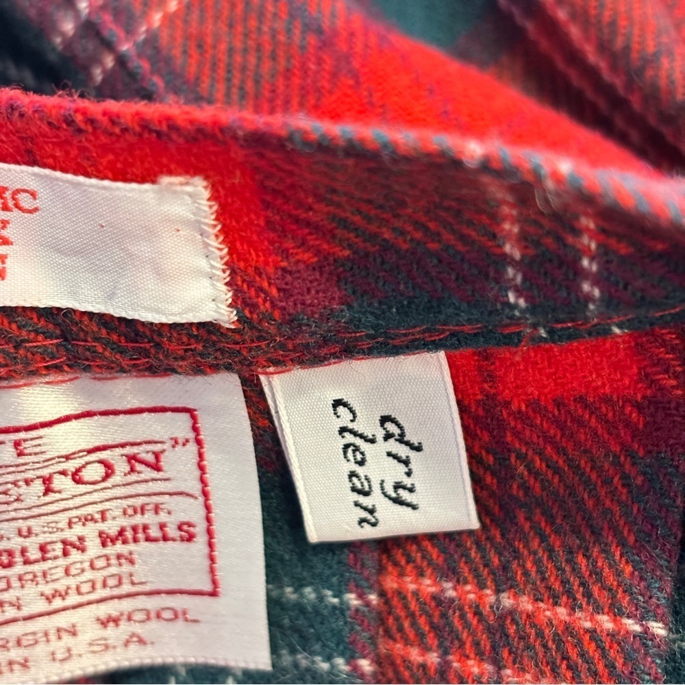 VTG Pendleton Tartan Plaid Skirt Pure Wool Pleated Long Made in USA 10 Petite - Picture 7 of 16